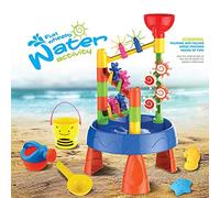 Picysa Tavolo da Gioco con Sabbia e Acqua per Bambini, Set di Giocattoli Leggeri per Interni Ed Esterni con 32 Pezzi per attività in Spiaggia o in Giardino (Colore)