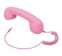 Picysa Telefono Retrò Combinato Telefonico Retrò Vintage 3,5 Mm, Ricevitore Del Telefono Cellulare, Micro, Altoparlante per Telefoni Cellulari, Ricevitori, Cuffie per (Rosa)