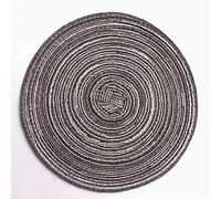Picysa Tovagliette Decorative Rotonde, Sottobicchieri Resistenti Al Calore Intrecciati a Mano, 4 Pezzi, per Tavolo da Pranzo (Diametro 30 cm/11,8 pollici)