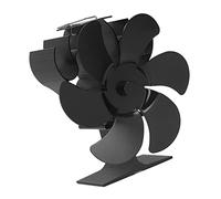 Picysa Ventilatore per camino con flusso di calore, ventilatore per stufa alimentato a calore a 6 pale, resistenza alle alte temperature, bruciatore a legna ad avviamento automatico, per camino,