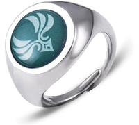 Pidak Anelli degli Elementi - Regolabili in Metallo - Scegli il Tuo Potere - Rock, Water, Ice, Fire, Grass, Thunder, Wind (WIND - VENTO - VERDE)