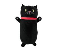 Pidak Peluche Gatto Nero - Noir - 50 Cm - Con collare rosso - Esclusivo