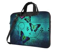 Pidgazdfgv Artistico Farfalla Laptop Bag Business Computer Laptop Unisex Spalla Messenger Cartella Back School Season, Nero , 13 inch