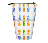 Pidgazdfgv Astuccio portatile con ananas colorato, per scuola, ufficio, bambini, studenti, adulti, ragazze, ragazzi, regalo per trucco