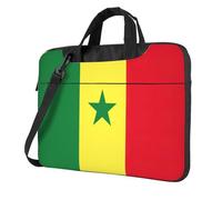 Pidgazdfgv Bandiera del Senegal, borsa per computer portatile, unisex, borsa a tracolla per computer portatile, borsa a tracolla per la stagione scolastica, Nero , 15.6 inch