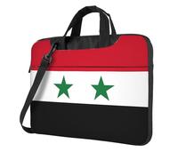Pidgazdfgv Bandiera della Repubblica Araba Siriana Borsa per computer portatile Borsa per computer portatile Unisex Borsa a tracolla Messenger Cartella Indietro Scuola Stagione, Nero , 13 inch