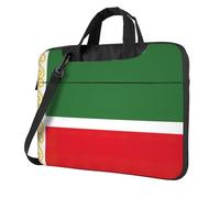 Pidgazdfgv Bandiera della Repubblica Cecena Borsa per laptop Business Computer Portatile Unisex Spalla Messenger Cartella Indietro Stagione Scuola, Nero , 14 inch