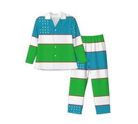 Pidgazdfgv Bandiera Della Repubblica Di Uzbekistan Uomini Plain Pigiama Set Loungewear Set Pjs Set Pjs Set Regali Invernali Uomini San Valentino, Nero , M
