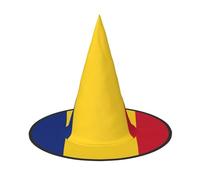 Pidgazdfgv Bandiera della Romania Cappello di Halloween Festa di Natale Cosplay Costume Uomo Donna Classico Accessorio Fancy Dress Capelli