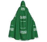 Pidgazdfgv Bandiera Dell'Arabia Saudita Adulto Con Cappuccio Veste Mantello Cavaliere Fancy Cool Halloween Cos Costume Cape Lunghezza Mantello Con Cappuccio Mantello