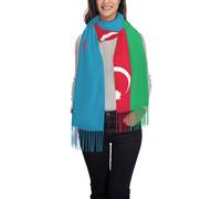 Pidgazdfgv Bandiera Dell'Azerbaigian Sciarpa Delle Donne Scialle Nappe Morbido Sera Abiti Da Partito Abbigliamento Delle Donne Delle Signore Sciarpa Design