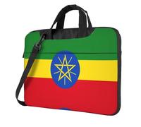 Pidgazdfgv Bandiera Dell'Etiopia Borsa Del Computer Portatile Affari Del Computer Portatile Unisex Spalla Messenger Cartella Indietro Stagione Scuola, Nero , 15.6 inch