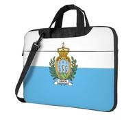 Pidgazdfgv Bandiera Di San Marino Borsa Per Laptop Business Computer Portatile Unisex Spalla Messenger Cartella Indietro Scuola Stagione, Nero , 13 inch