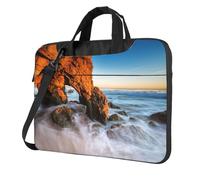 Pidgazdfgv Beach Malibu Borsa per computer portatile Business Computer portatile Unisex Borsa a tracolla Messenger Cartella Back School Season, Nero , 14 inch