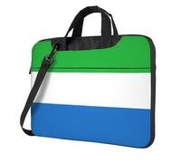 Pidgazdfgv Borsa per computer portatile con bandiera della Sierra Leone, borsa per computer portatile, unisex, borsa a tracolla per la stagione scolastica, Nero , 14 inch
