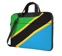 Pidgazdfgv Borsa per computer portatile con bandiera della Tanzania, borsa per computer portatile, unisex, borsa a tracolla per la stagione scolastica, Nero , 13 inch