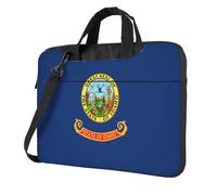 Pidgazdfgv Borsa per computer portatile con bandiera dello stato dell'Idaho, borsa per computer portatile, unisex, borsa a tracolla per la stagione scolastica, Nero , 14 inch