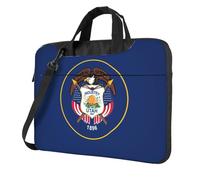 Pidgazdfgv Borsa per computer portatile con bandiera dello Utah, borsa per computer portatile, unisex, borsa a tracolla per la stagione scolastica, Nero , 14 inch