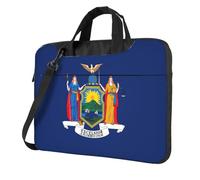 Pidgazdfgv Borsa per computer portatile con bandiera di New York, borsa per computer portatile, unisex, borsa a tracolla per la stagione scolastica, Nero , 13 inch