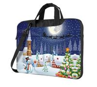 Pidgazdfgv Borsa per computer portatile di Natale Business Computer portatile unisex spalla messenger valigetta Back School Season, Nero , 14 inch