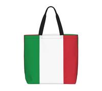 Pidgazdfgv Borsa per la spesa con bandiera italiana, ecologica, borsa per la spesa, per scuola, lavoro, laptop, donna, ragazza, borsa per tutti i