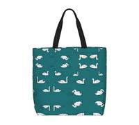 Pidgazdfgv Borsa per la spesa ecologica con cigni, borsa per la spesa, per scuola, lavoro, laptop, donna, ragazza, borsa per tutti i giorni