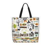 Pidgazdfgv Borsa per la spesa ecologica per Halloween, borsa per la spesa, per scuola, lavoro, computer portatile, donna, ragazza, borsa per tutti i giorni