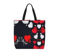 Pidgazdfgv Borsa per la spesa ecologica per San Valentino, per la scuola, il lavoro, il computer portatile, da donna, per tutti i giorni