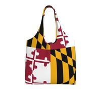 Pidgazdfgv Borsa tote in tela con bandiera dello Stato del Maryland, borsa per la spesa riutilizzabile, borsa per la spesa quotidiana, regalo da viaggio, infermiera, insegnante