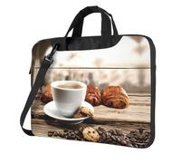 Pidgazdfgv Caffè E Snack Borsa Del Computer Portatile Del Computer Portatile Del Computer Portatile Unisex Spalla Messenger Cartella Indietro Scu, Nero , 14 inch
