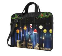 Pidgazdfgv Calze di Natale Festa di Natale Borsa per Laptop Business Computer Portatile Unisex Spalla Messenger Cartella Back School Season, Nero , 13 inch