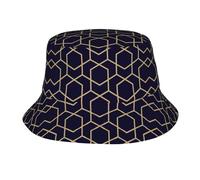Pidgazdfgv Cappello alla pescatora con linee geometriche, unisex, per attività all'aperto, spiaggia, pescatore, fuga, vacanze, rientro a scuola, stagione nera