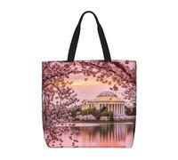 Pidgazdfgv Cherry Blossoms 1 borsa per la spesa ecologica borsa per la spesa borsa per la scuola lavoro laptop donna ragazza borsa per tutti i giorni