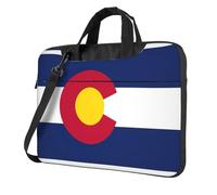 Pidgazdfgv Colorado - Borsa per computer portatile con bandiera dello Stato, unisex, borsa a tracolla per computer portatile, Nero , 14 inch