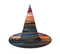 Pidgazdfgv Colorato Tramonto Cappello di Halloween Festa di Natale Cosplay Costume Uomo Donna Classico Accessorio Fancy Dress Capelli