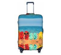 Pidgazdfgv Colorful Flip Flops Beach Ball Bagagli Copertura per Valigia Valigie Copertura Protector Valigia Copertura Misura S-XL Pollice Bagagli, bianco, L