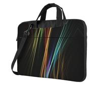 Pidgazdfgv Colorful Lines Art Laptop Bag Business Computer Laptop Unisex Spalla Messenger Cartella Back School Season, Nero , 14 inch