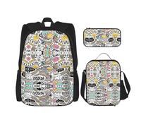 Pidgazdfgv Comic Ar Zaino Bambino Ragazzi Ragazze Lunch Box Scuola Bookbag Set Secondaria Studente Studente Regalo
