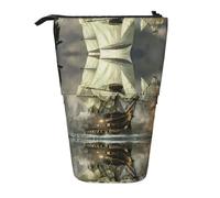 Pidgazdfgv Cool Pirate Ship Astuccio Portamatite Portatile Scuola Ufficio Kid Studenti Adulto Ragazza Ragazzi Presente Trucco