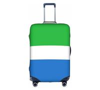 Pidgazdfgv Copertura per bagagli con bandiera della Sierra Leone per valigia, copertura protettiva per valigia, adatta per bagagli da S a XL pollici, bianco, L