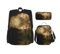 Pidgazdfgv Country Farm Zaino per bambini ragazzi ragazze Lunch Box Scuola Bookbag Set Studente Scuola Studente Studente