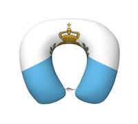 Pidgazdfgv Cuscino da viaggio con bandiera di San Marino, in memory foam, lavabile in lavatrice, per festival