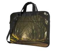 Pidgazdfgv Dark Hedges Irlanda del Nord Borsa per computer portatile Business Computer portatile Unisex Shoulder Messenger Cartella Indietro Stagione Scuola, Nero , 13 inch