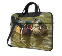 Pidgazdfgv Domestic Duck Borsa per computer portatile Business Computer portatile Unisex Borsa a tracolla Messenger Cartella Back School Season, Nero , 14 inch