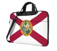 Pidgazdfgv Florida Bandiera dello Stato Borsa per Laptop Business Computer Portatile Unisex Spalla Messenger Cartella Indietro Stagione Scuola, Nero , 14 inch