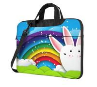 Pidgazdfgv Happy Easter Bunny Borsa per computer portatile Business Computer portatile Unisex Borsa a tracolla Messenger Cartella Back School Season, Nero , 13 inch