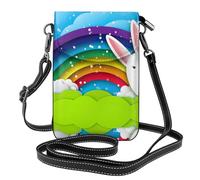 Pidgazdfgv Happy Easter Bunny Crossbody Wallet donna in pelle piccola tracolla borsa da viaggio borsa telefono cellulare piccola borsa