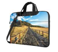 Pidgazdfgv Jeju Island Korea Borsa per computer portatile Business Computer portatile Unisex Spalla Messenger Cartella Back School Season, Nero , 15.6 inch