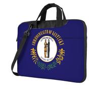 Pidgazdfgv Kentucky Bandiera dello Stato Borsa per Laptop Business Computer Portatile Unisex Spalla Messenger Cartella Indietro Stagione Scuola, Nero , 15.6 inch