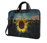 Pidgazdfgv La più bella borsa per computer portatile girasole business computer portatile unisex borsa a tracolla messenger valigetta posteriore stagione scolastica, Nero , 14 inch